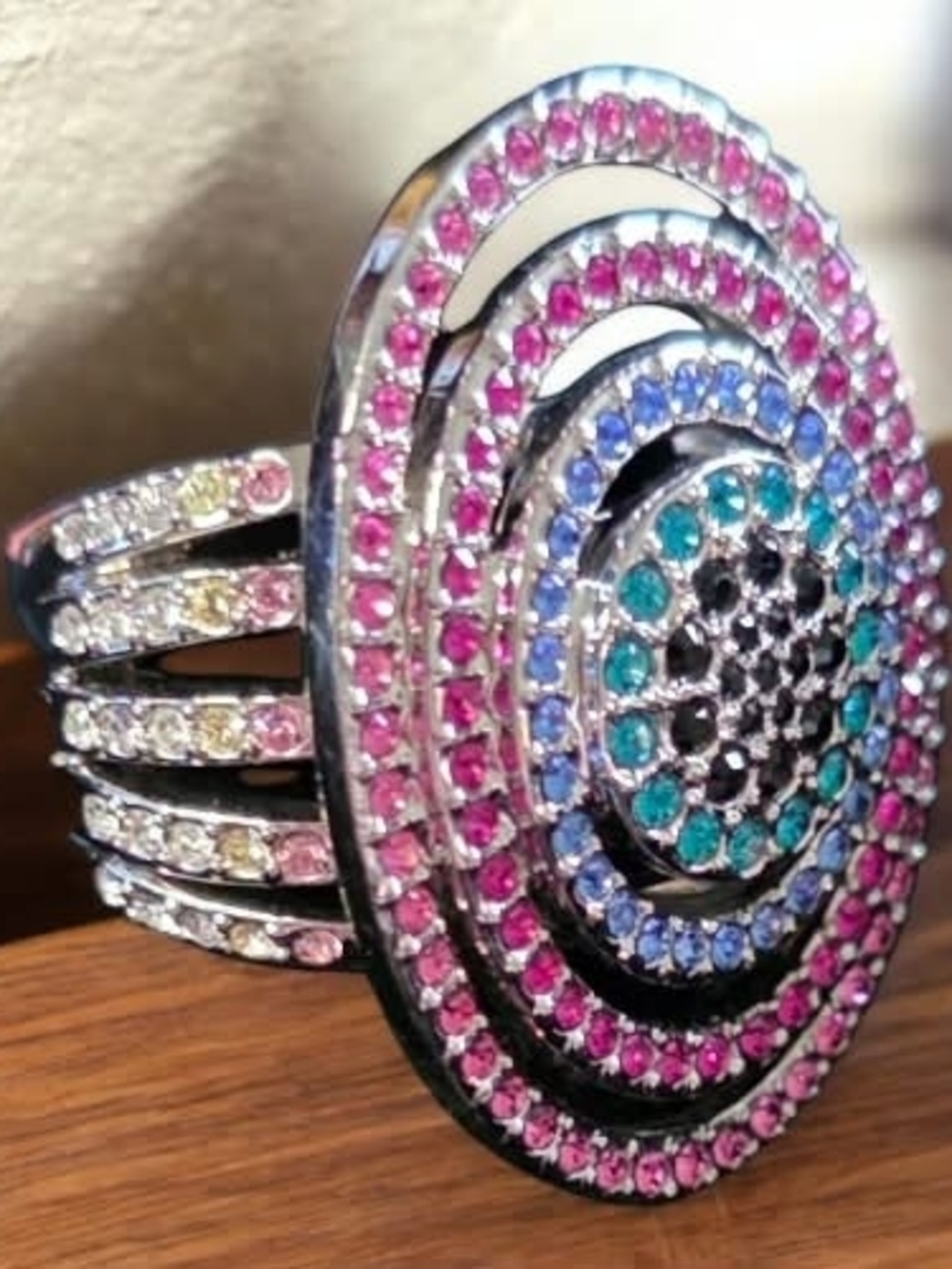 Swarovski Rainbow Ring Sz 8